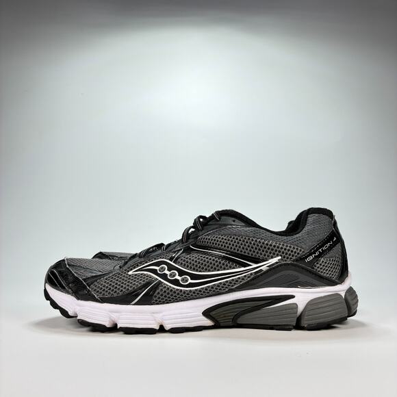 Saucony Ignition 4 Gray Black Running Shoes Sneakers Lace Up 25169-15 Men's Sz 9 - Picture 4 of 10